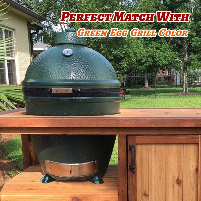 Dracarys BBQ Ceramic Feet Shoes For Big Green Color Egg,Dracarys Grill Shoes Green Grill Egg Base Feet Accessories Used to Place Grill on A Combustible Material Built-in Application(not for Mini-Max)-set of 4 - Image 2